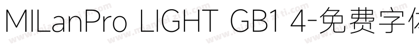 MILanPro LIGHT GB1 4字体转换